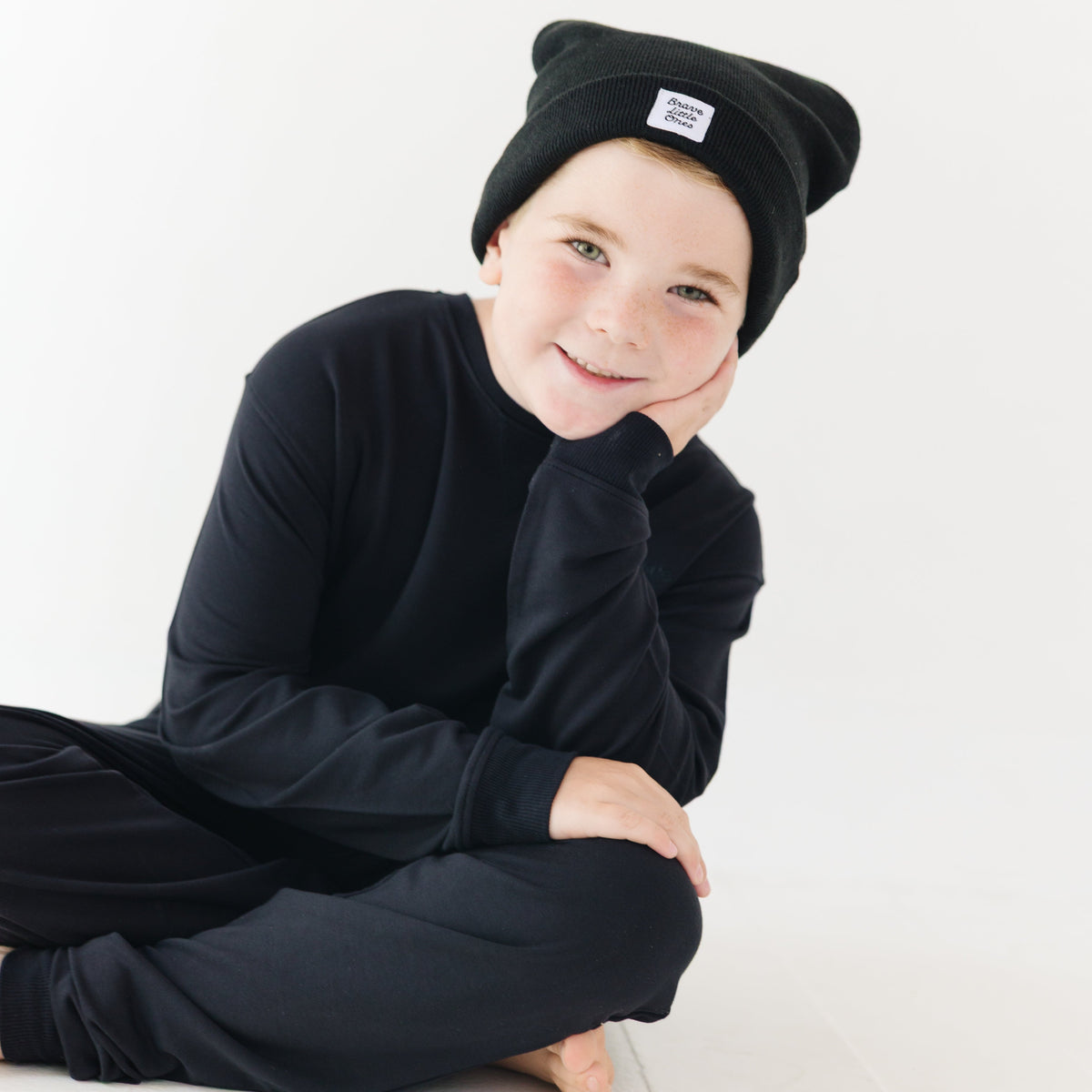Jet Black Bamboo French Terry Joggers