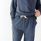 Dark Navy Bamboo French Terry Joggers