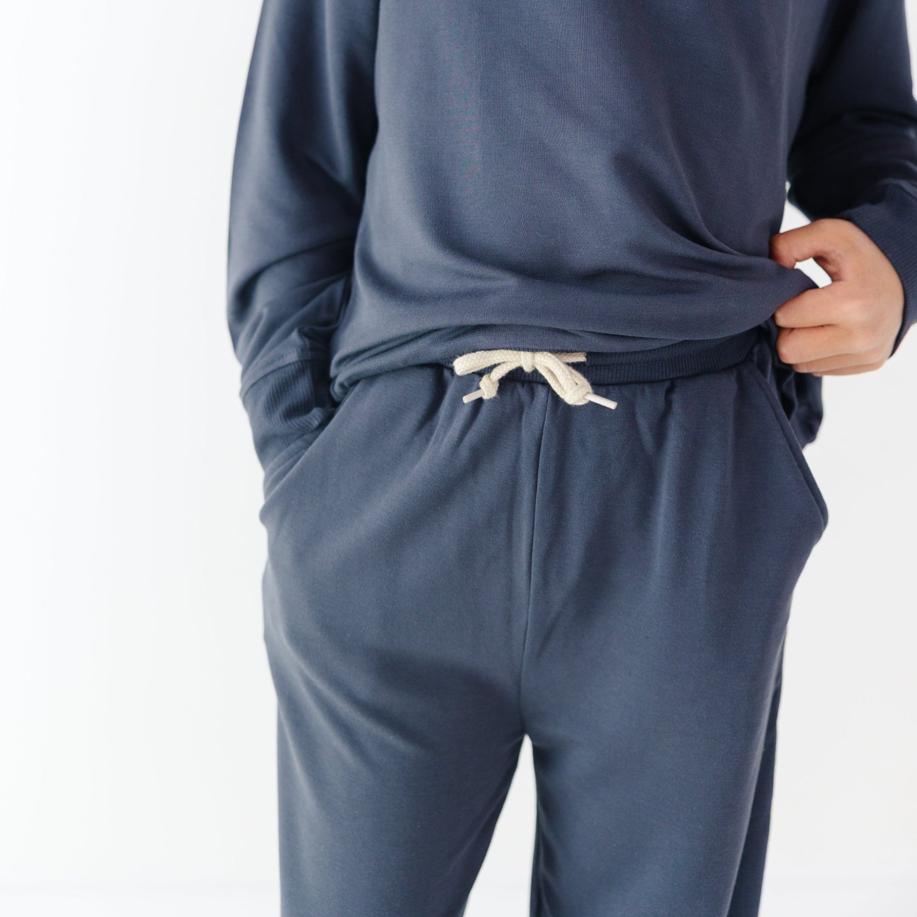 Dark Navy Bamboo French Terry Joggers
