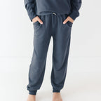 Dark Navy Bamboo French Terry Joggers