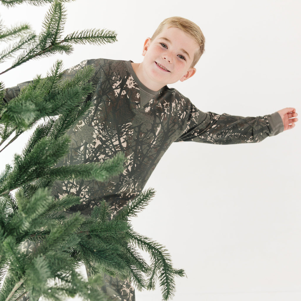 Woodland Camo Bamboo French Terry Pullover