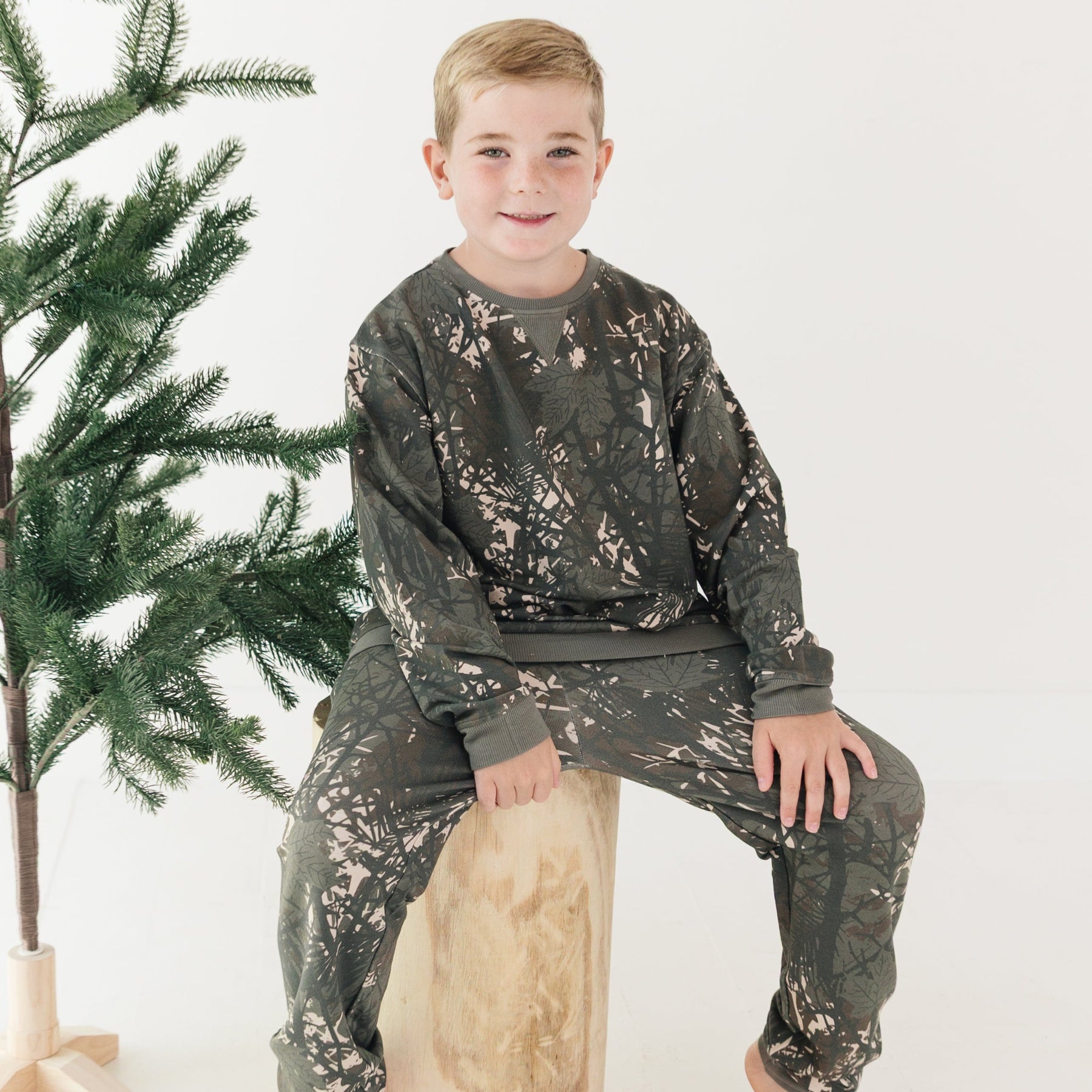 Woodland Camo Bamboo French Terry Joggers
