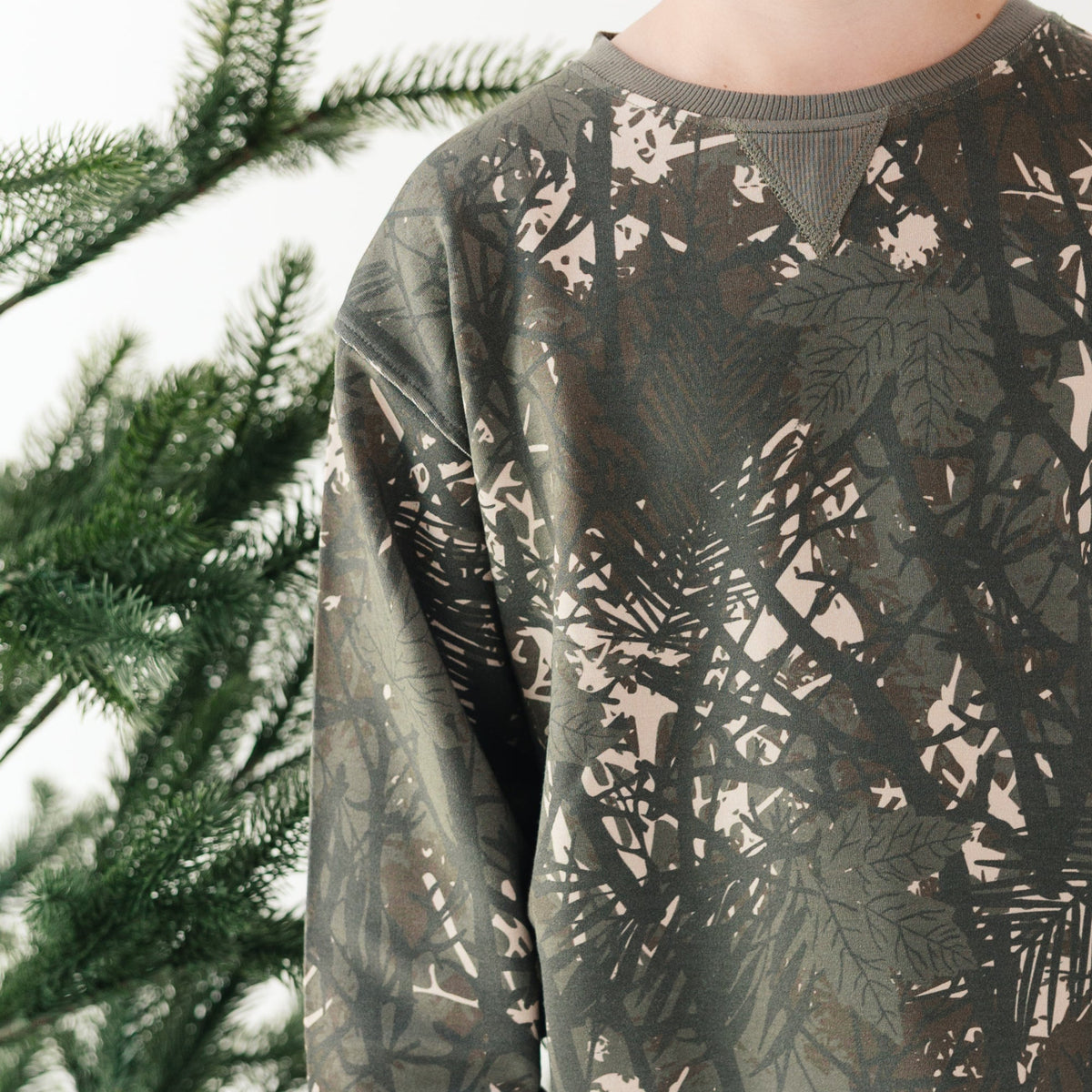Woodland Camo Bamboo French Terry Pullover