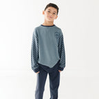 Slate Blue Start Your Engines Bamboo French Terry Pullover
