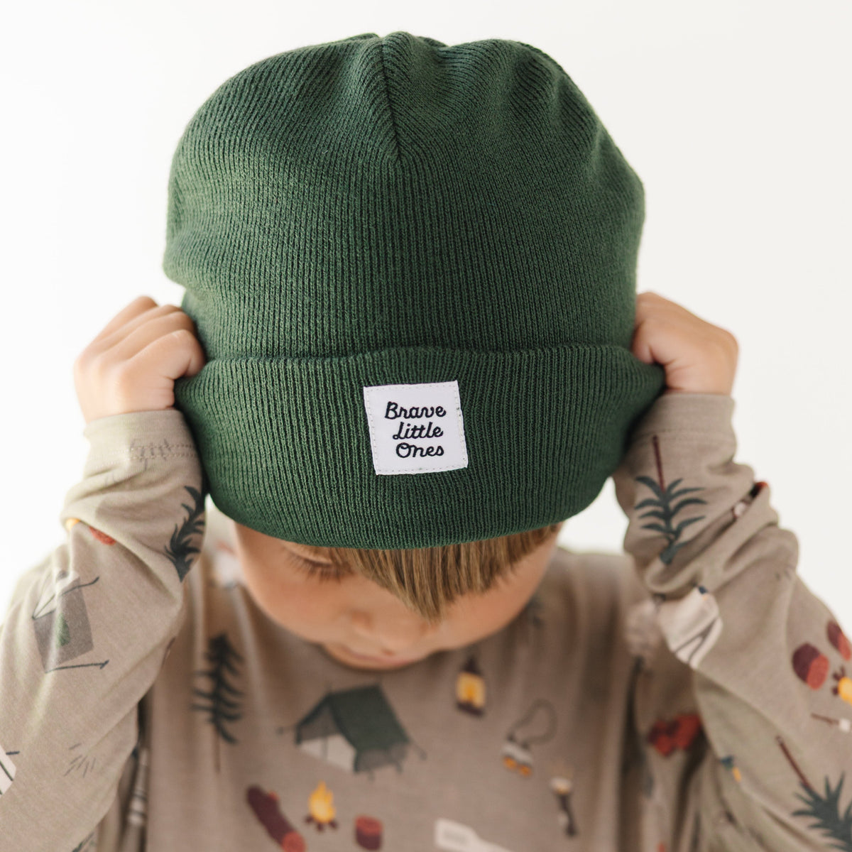 Dark Forest Green Knit Beanie