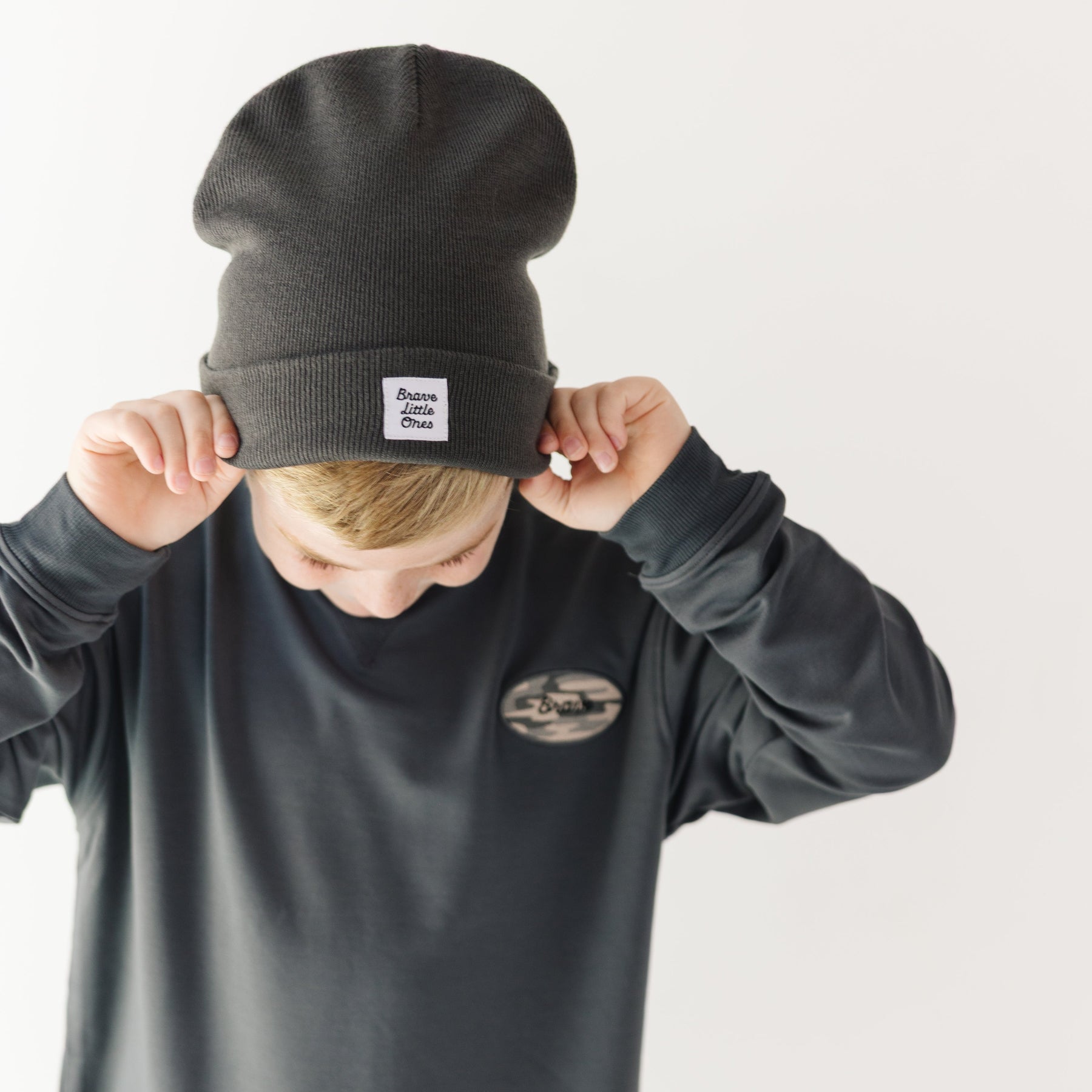 Midnight Charcoal Knit Beanie