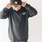 Midnight Charcoal With Camo Patch Bamboo French Terry Pullover