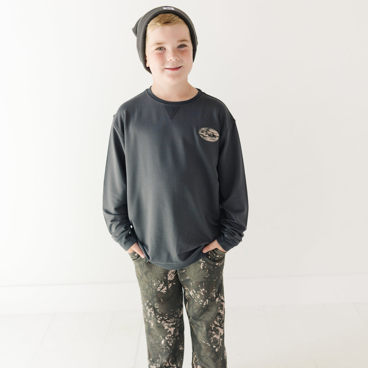 Woodland Camo Bamboo French Terry Joggers
