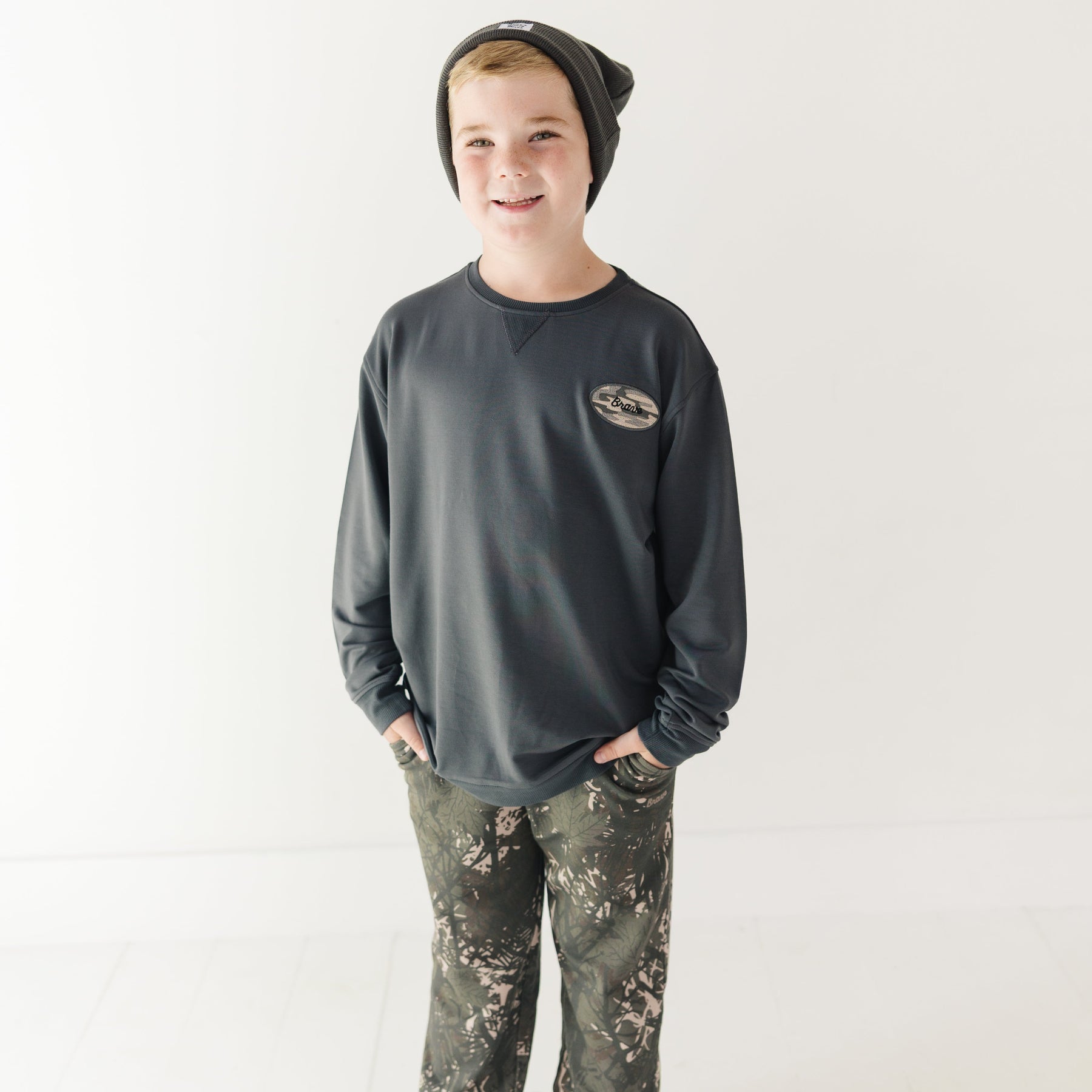 Woodland Camo Bamboo French Terry Joggers