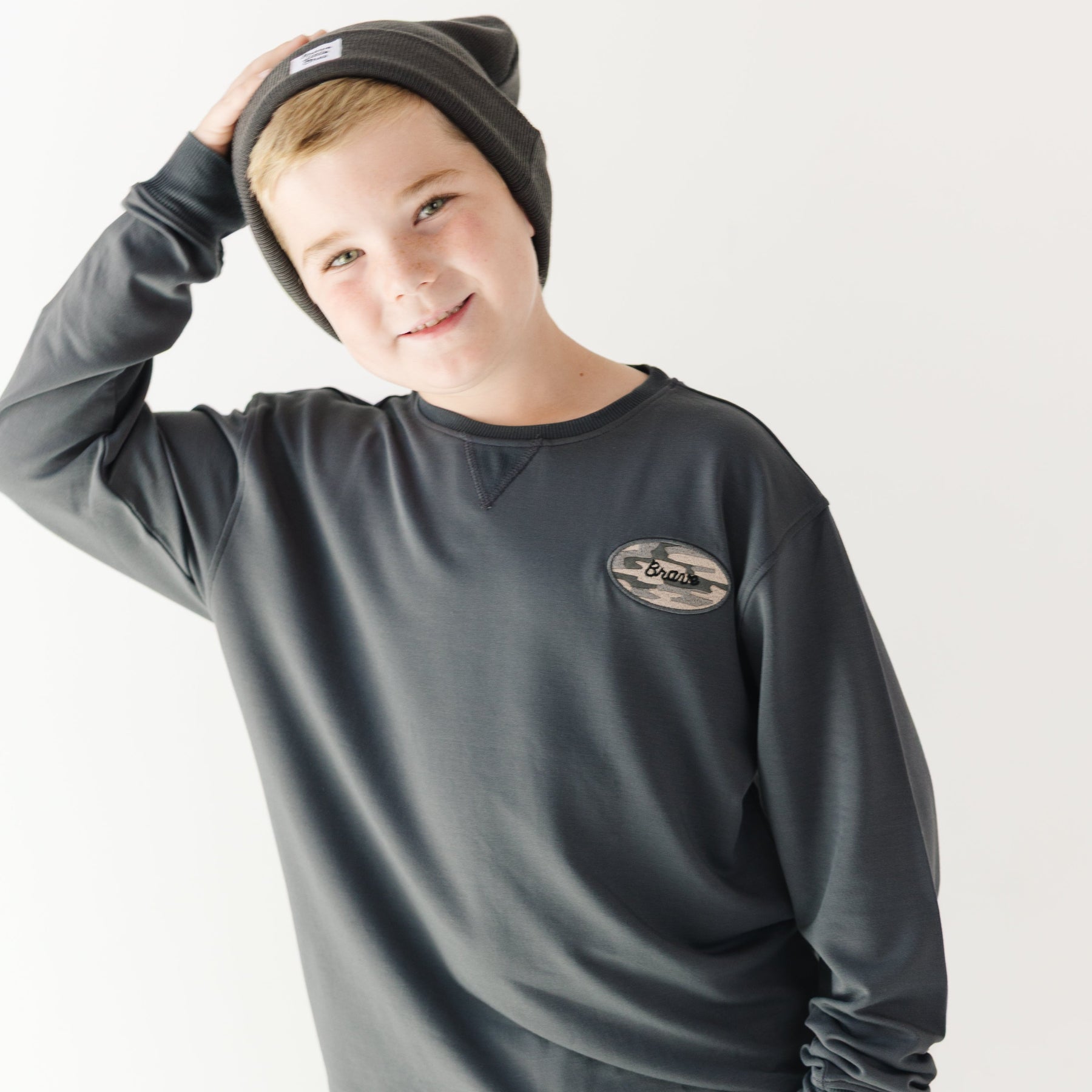 Midnight Charcoal Knit Beanie
