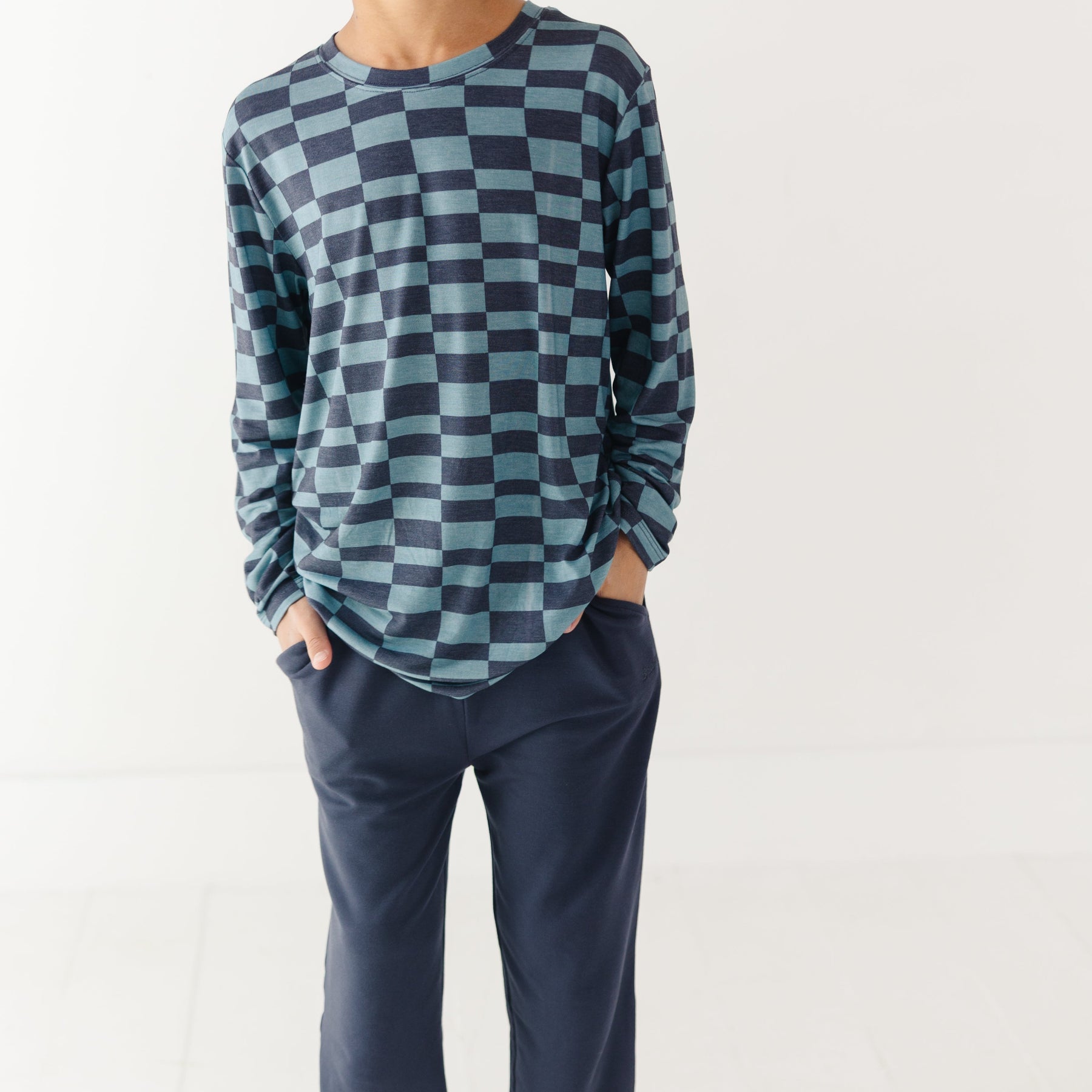 Dark Navy Bamboo French Terry Joggers