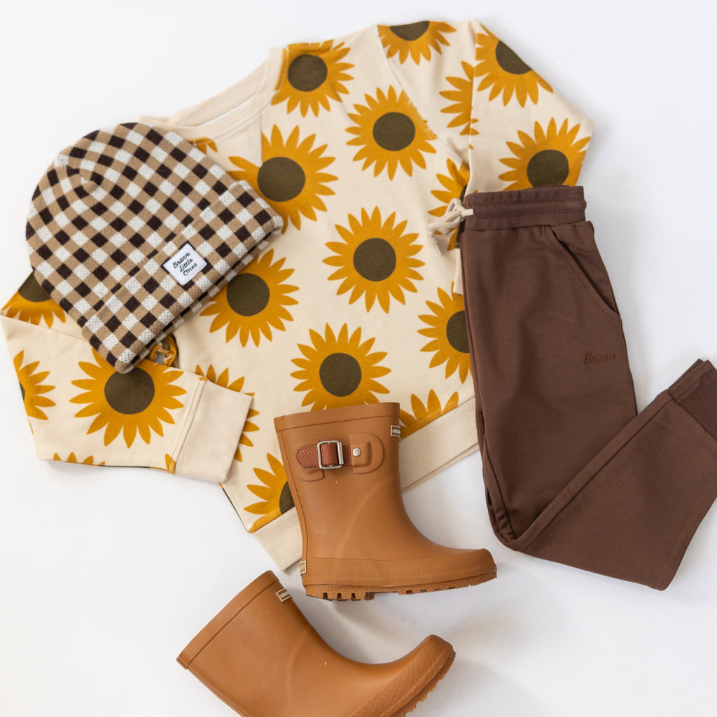 Sunflowers Bamboo French Terry Pullover