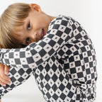Checkered Lightning Bolt Small Ribbed Two-Piece Set