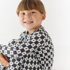 Checkered Lightning Bolt Small Ribbed Two-Piece Set