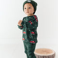 Red Christmas Trucks Bamboo French Terry Pullover and Joggers Set
