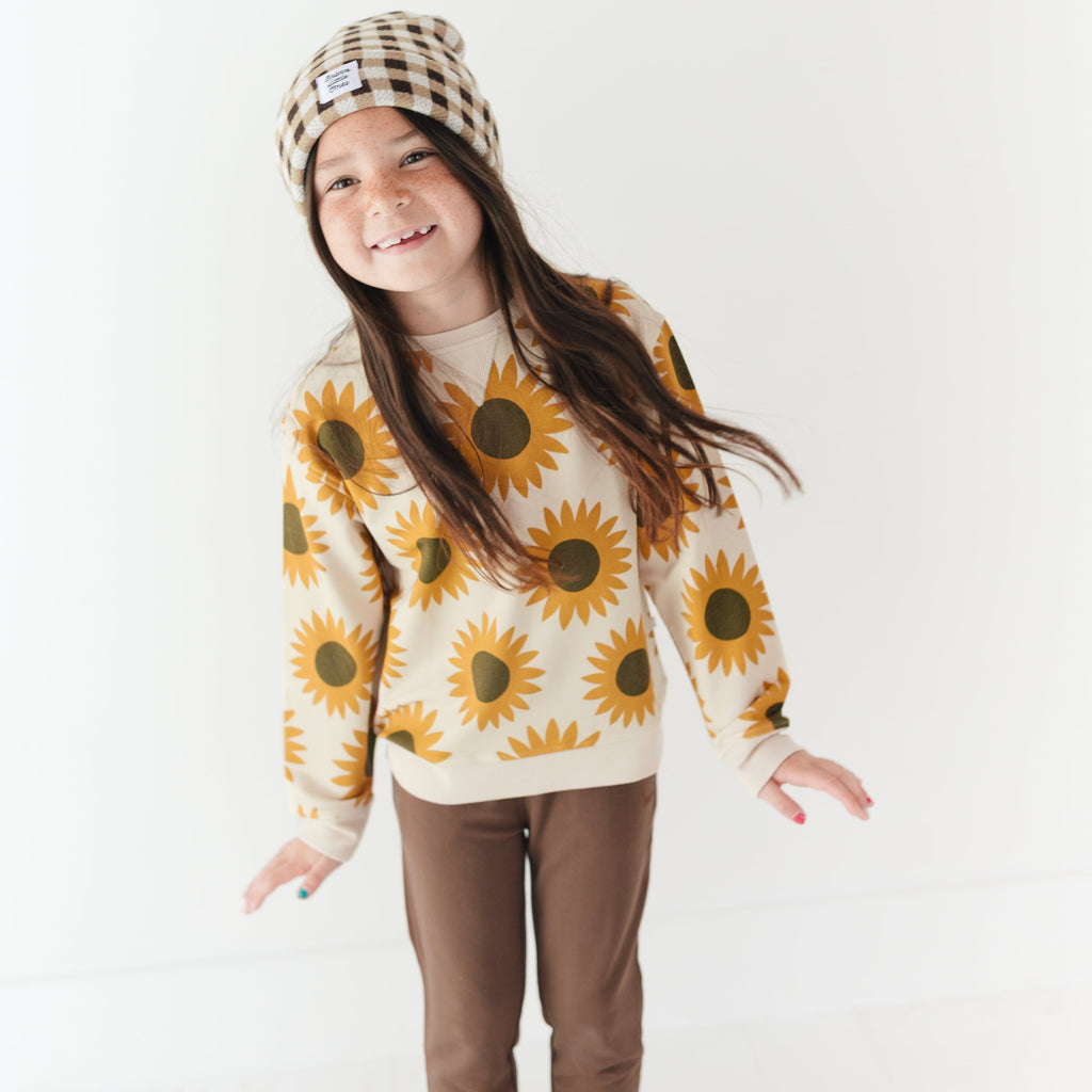 Sunflowers Bamboo French Terry Pullover