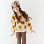 Sunflowers Bamboo French Terry Pullover
