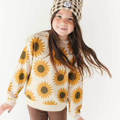 Sunflowers Bamboo French Terry Pullover