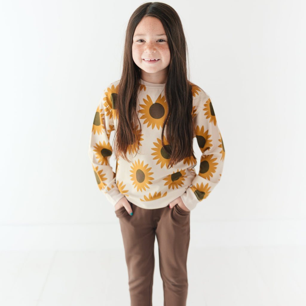Sunflowers Bamboo French Terry Pullover