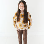 Sunflowers Bamboo French Terry Pullover