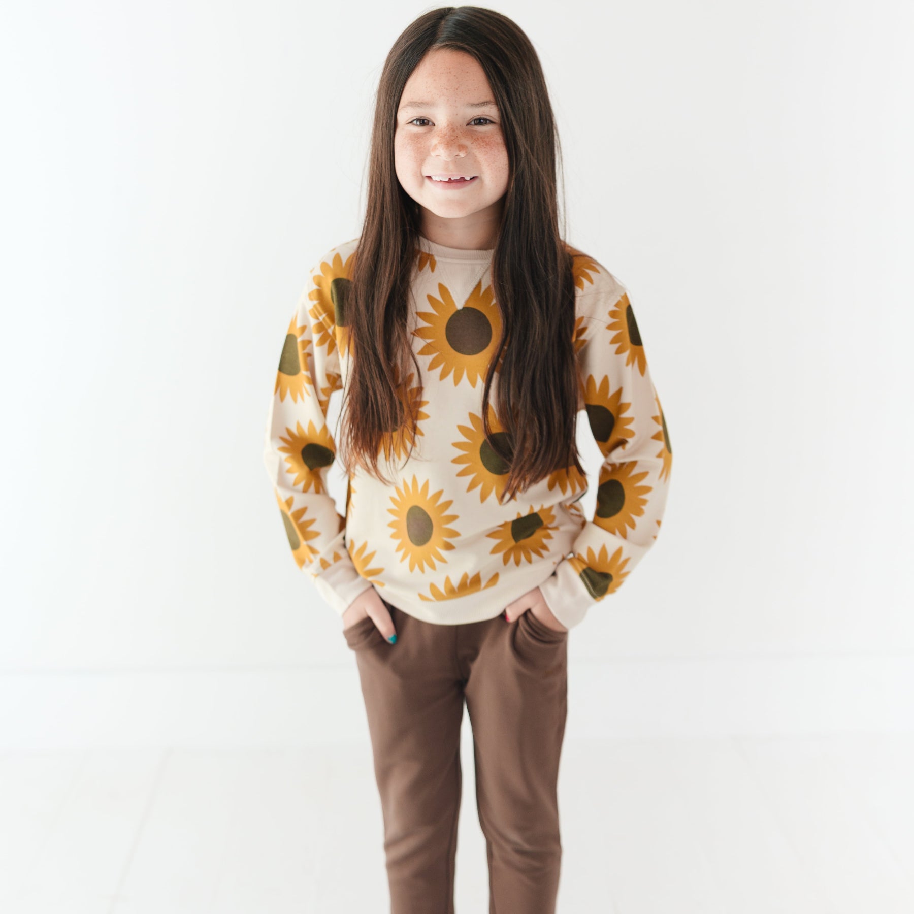 Sunflowers Bamboo French Terry Pullover