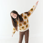 Sunflowers Bamboo French Terry Pullover