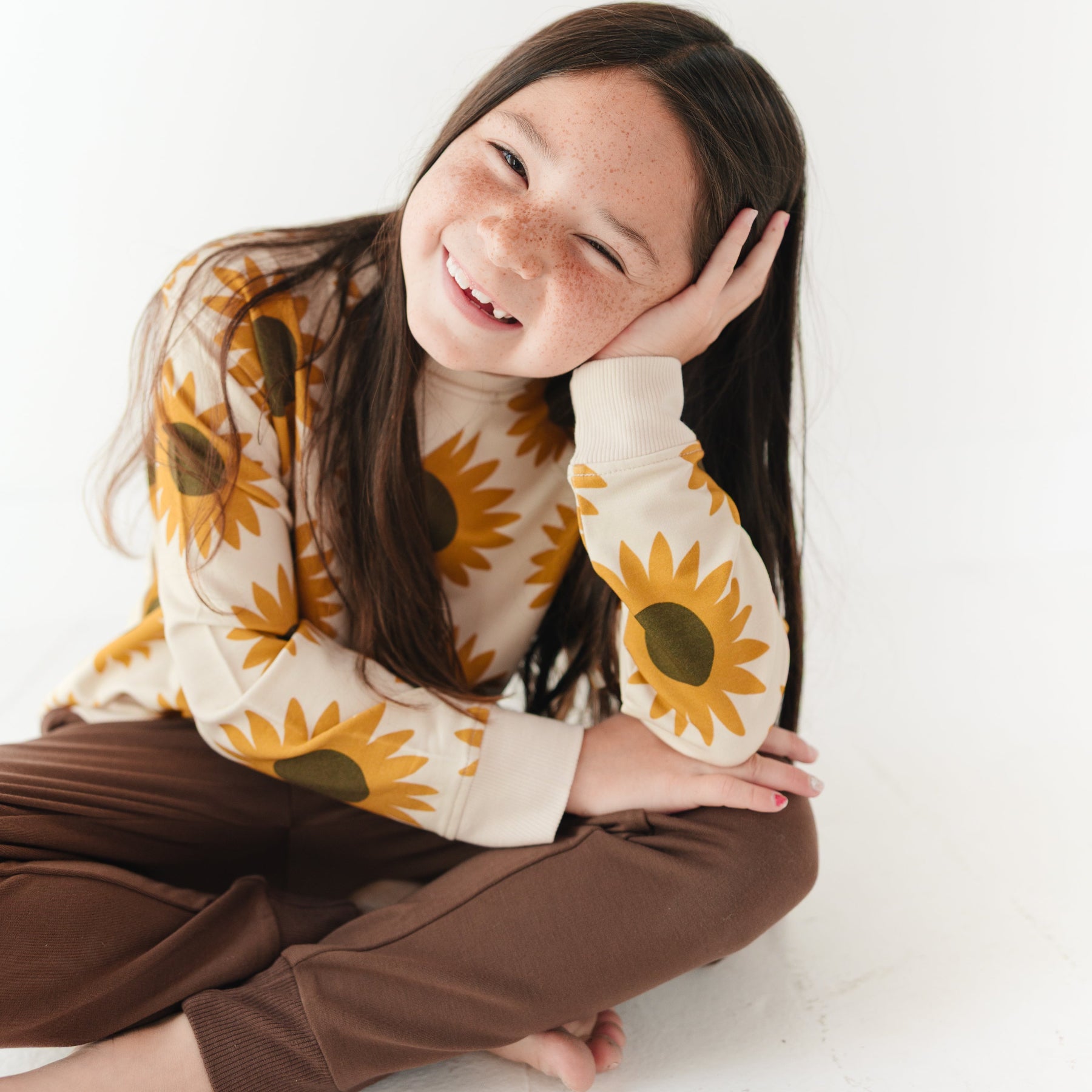 Sunflowers Bamboo French Terry Pullover