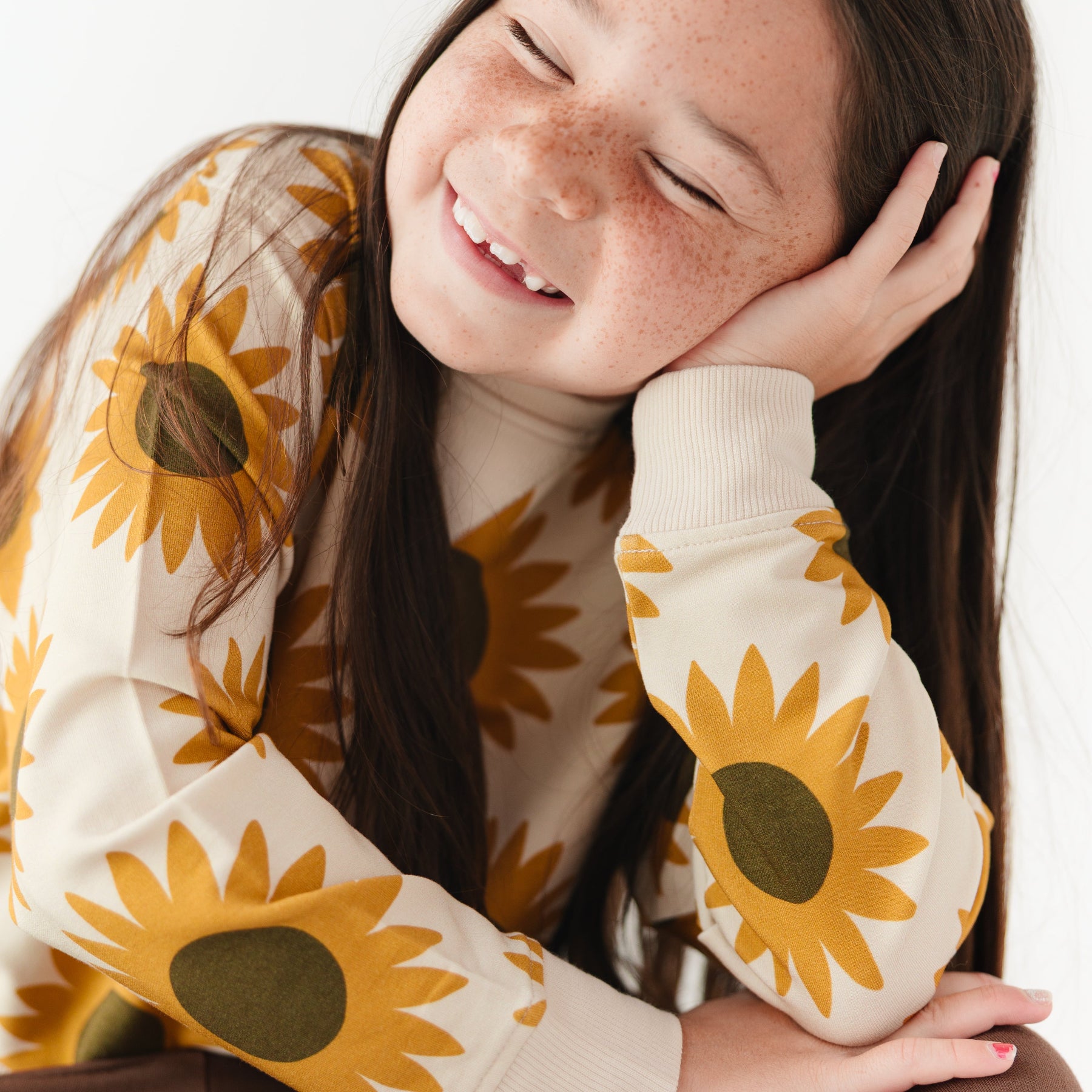 Sunflowers Bamboo French Terry Pullover