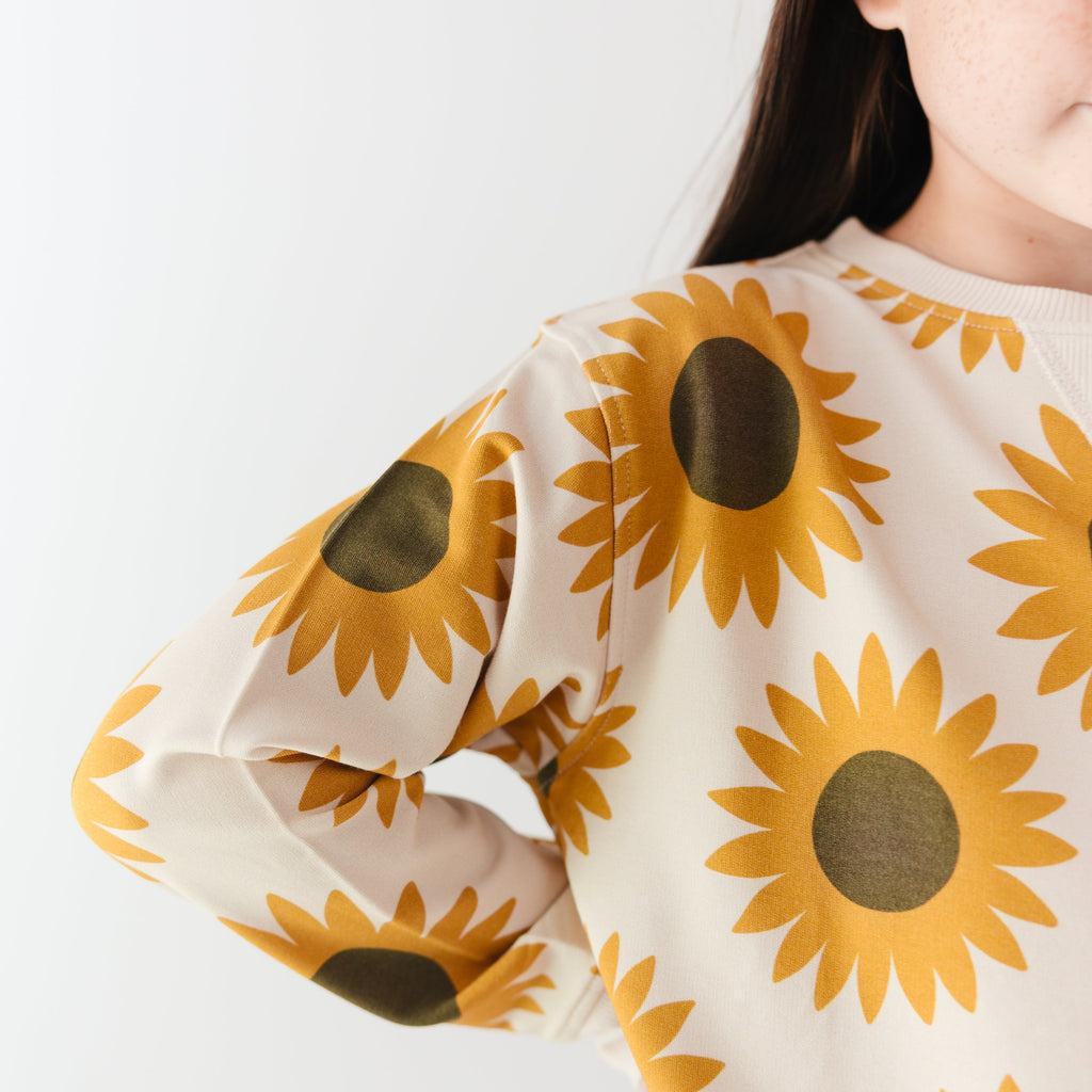 Sunflowers Bamboo French Terry Pullover