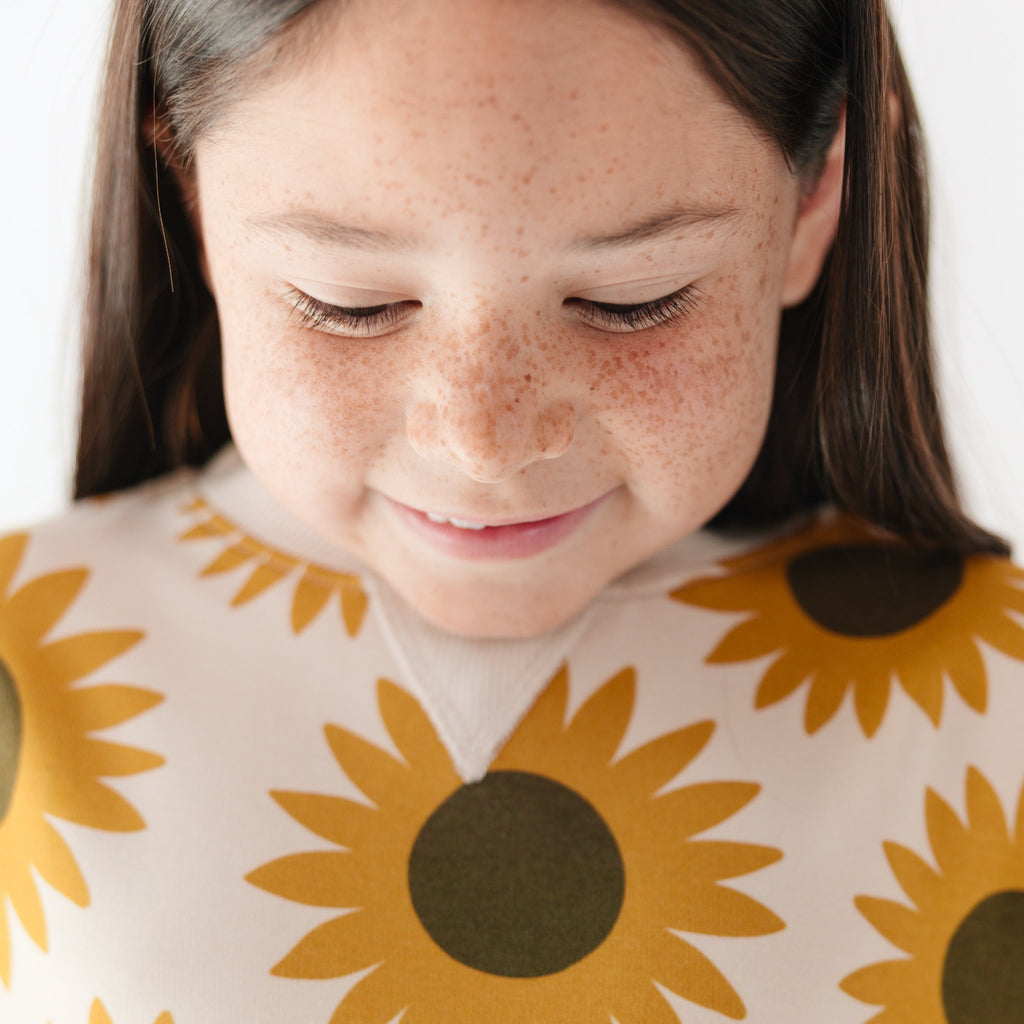 Sunflowers Bamboo French Terry Pullover