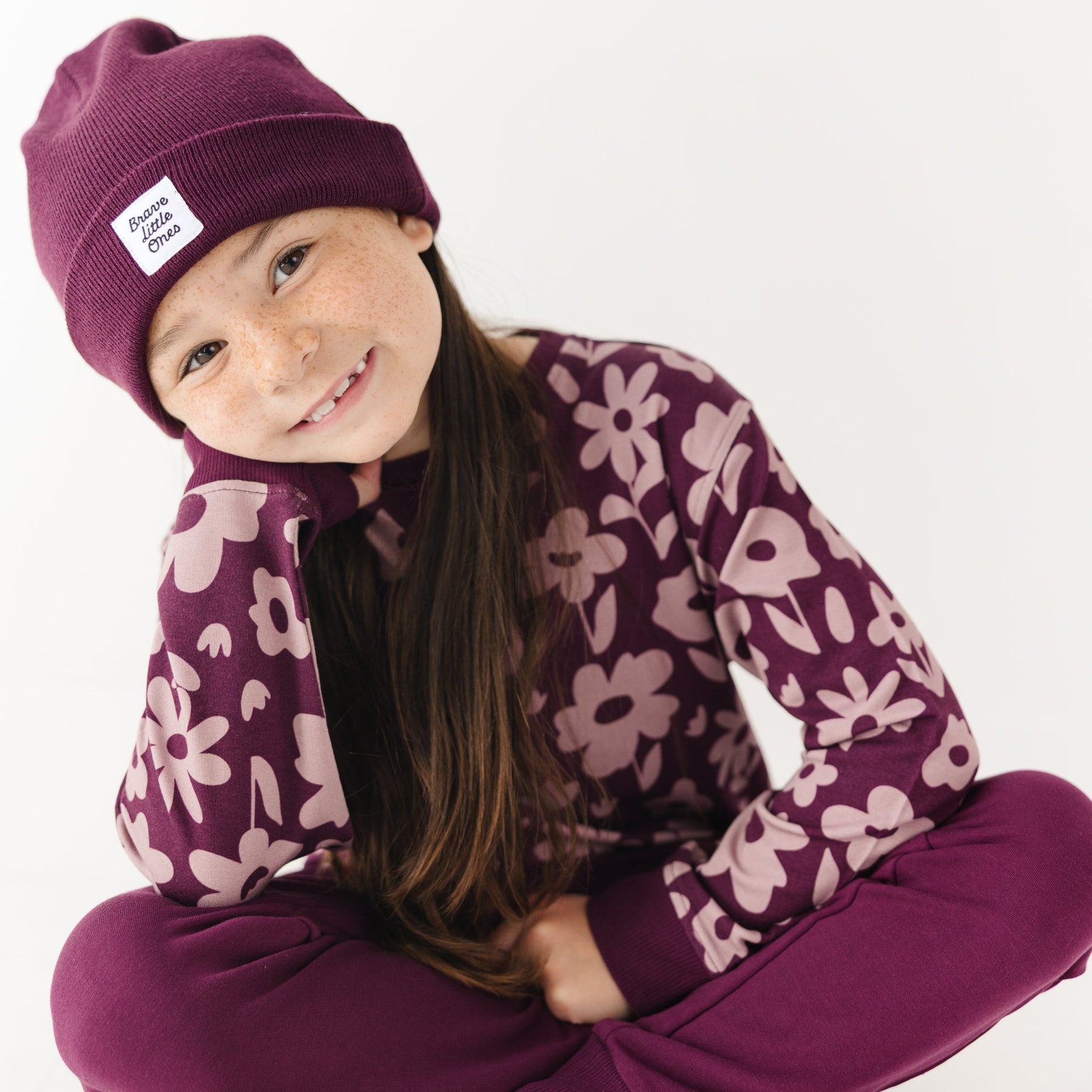 Deep Plum Knit Beanie