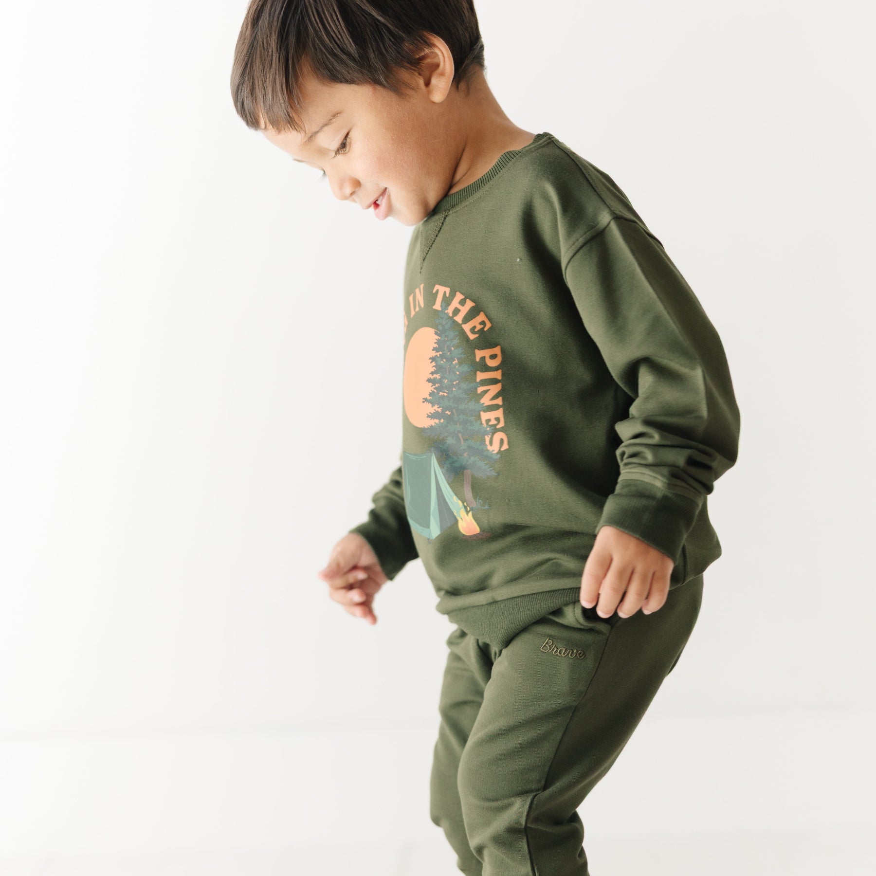 Camping In The Pines Bamboo French Terry Pullover