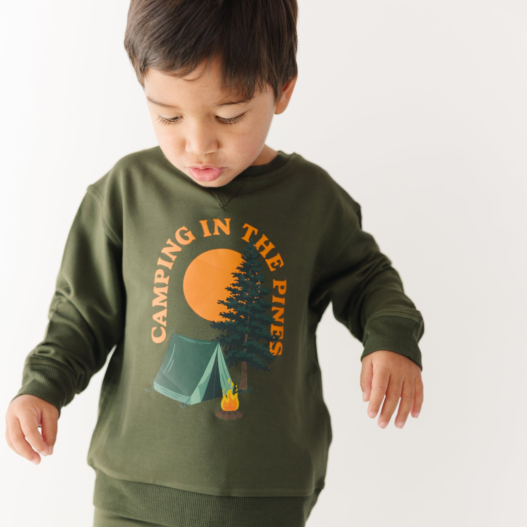 Camping In The Pines Bamboo French Terry Pullover