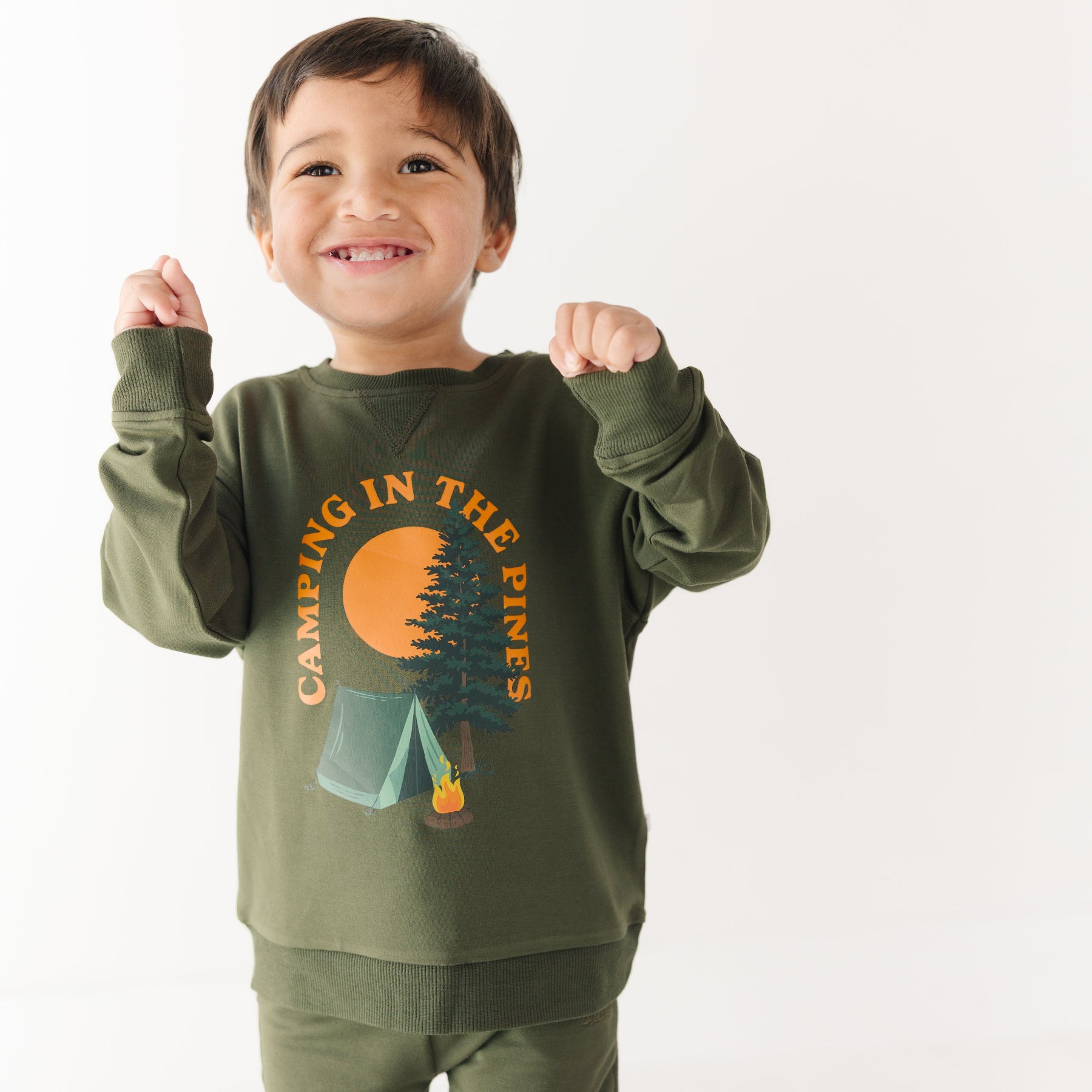 Camping In The Pines Bamboo French Terry Pullover