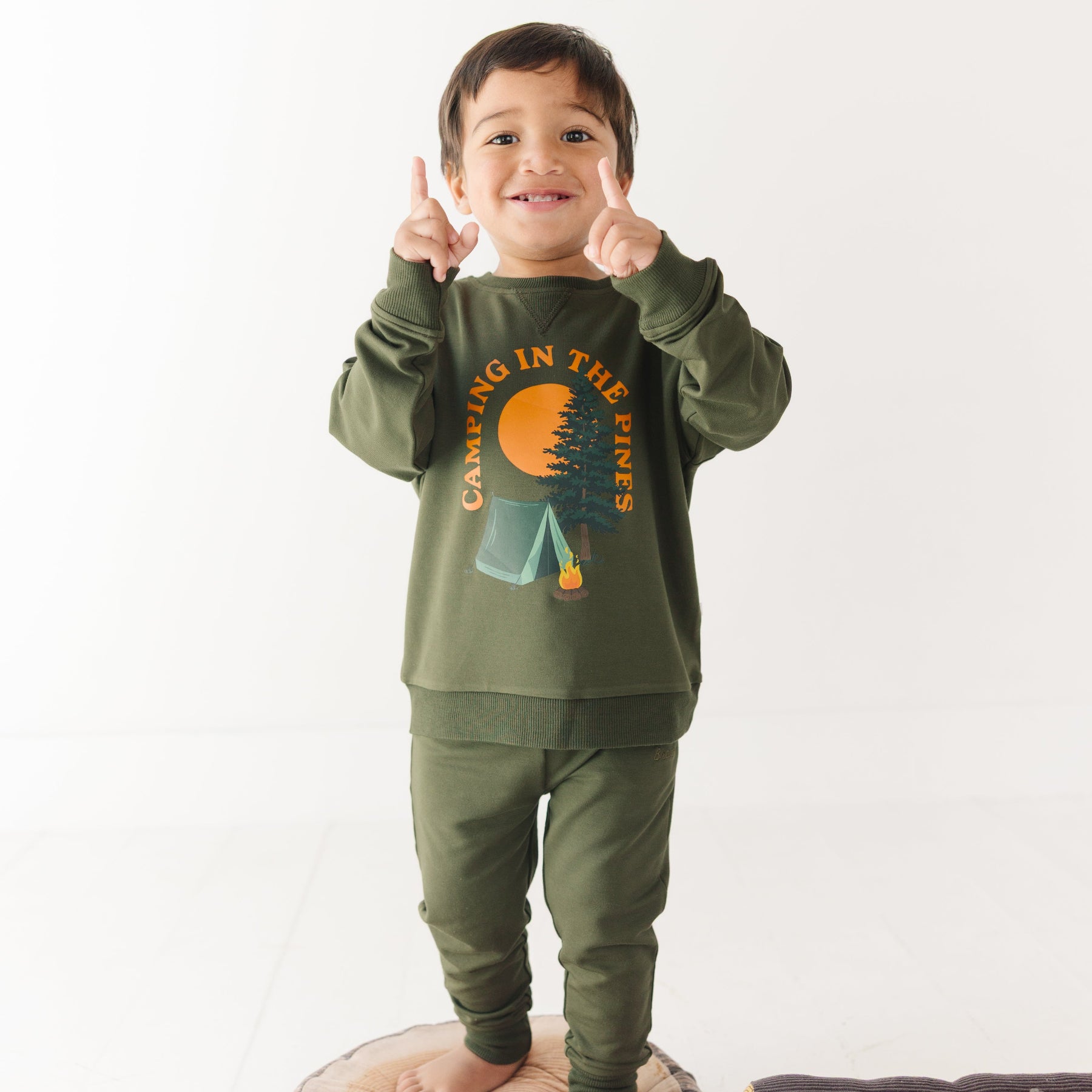 Camping In The Pines Bamboo French Terry Pullover