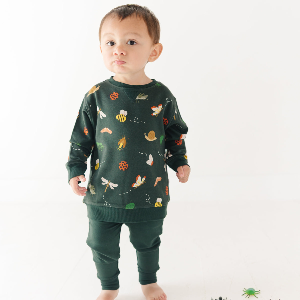 Dark Forest Green Bamboo French Terry Joggers