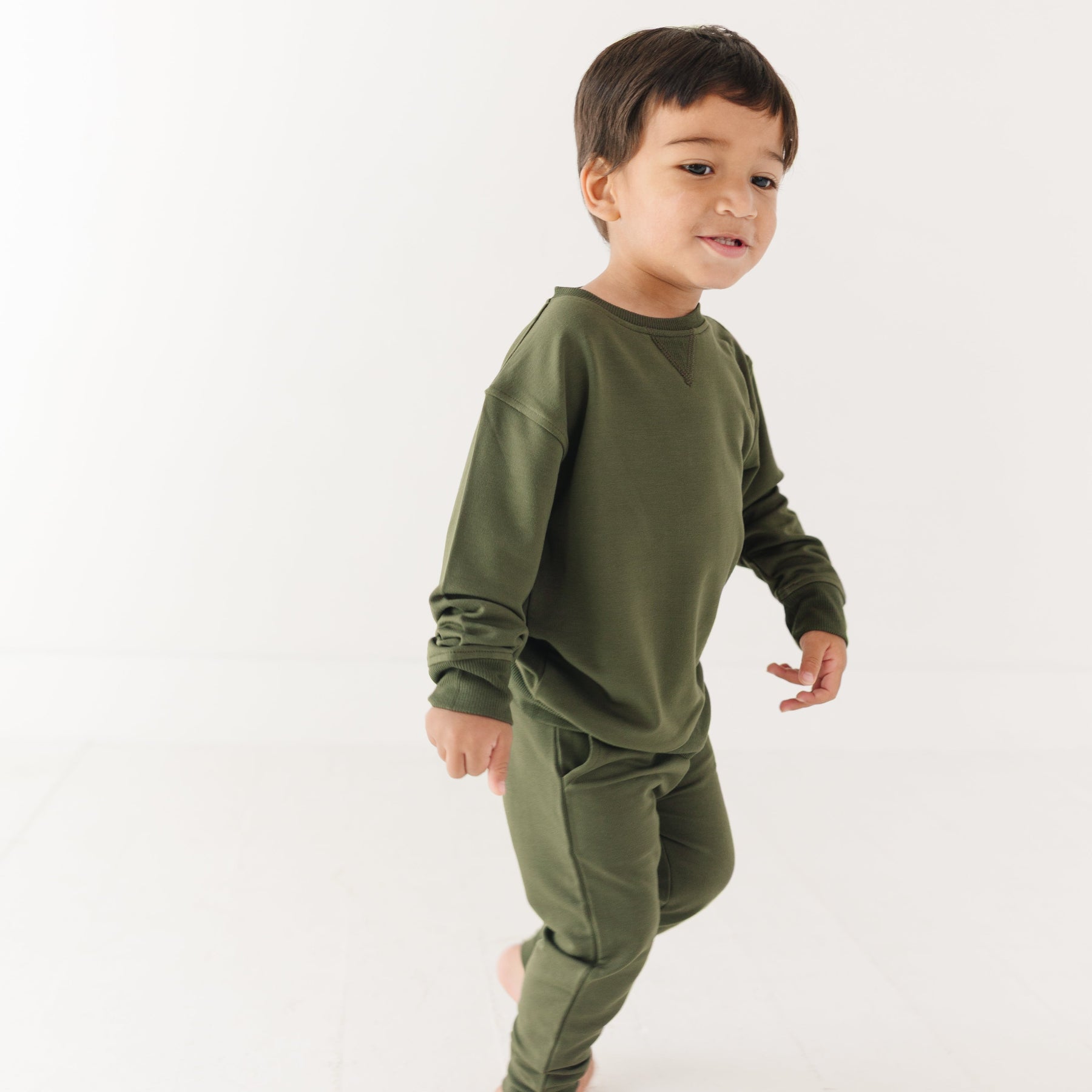 Olive Bamboo French Terry Joggers