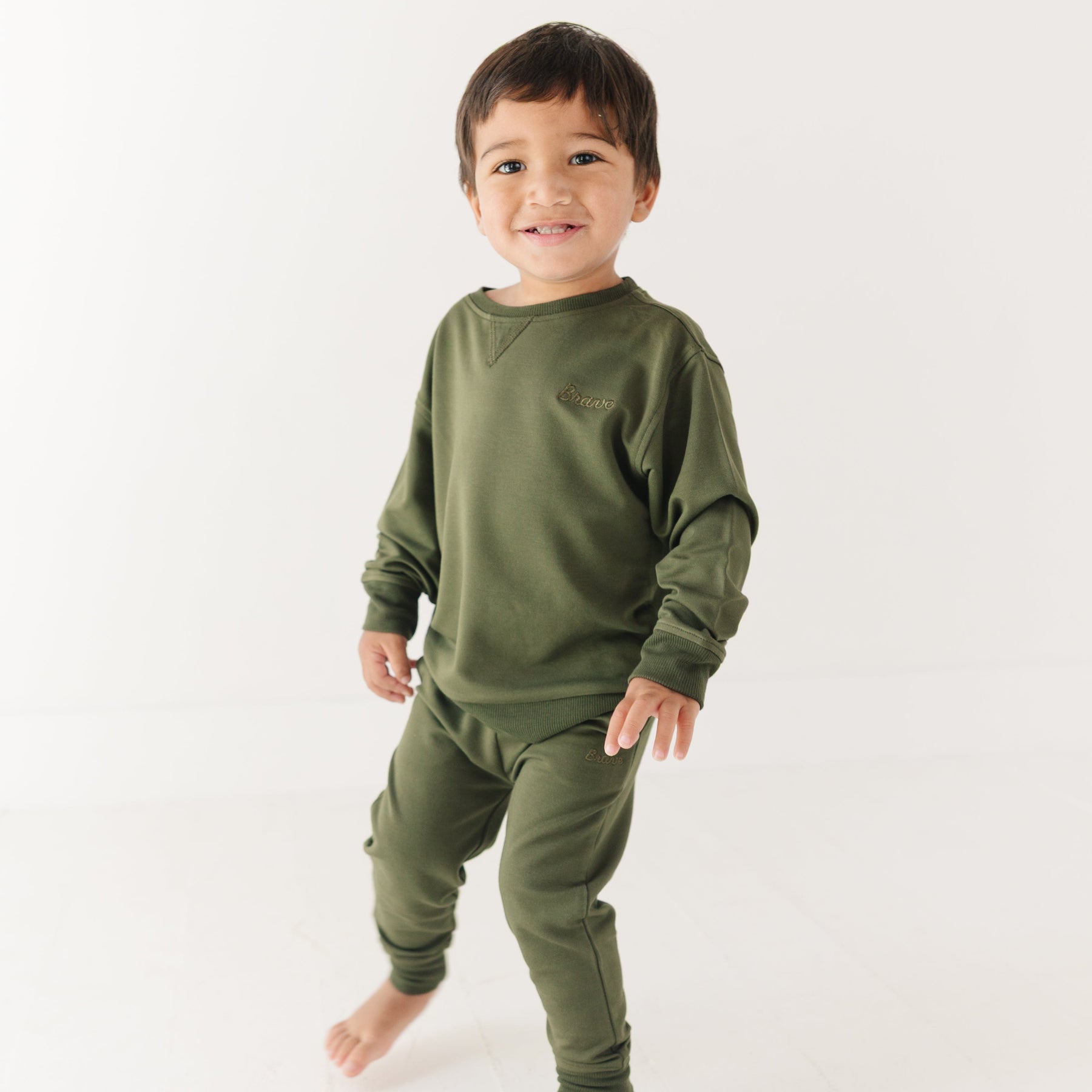 Olive Bamboo French Terry Joggers