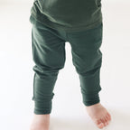 Dark Forest Green Bamboo French Terry Joggers