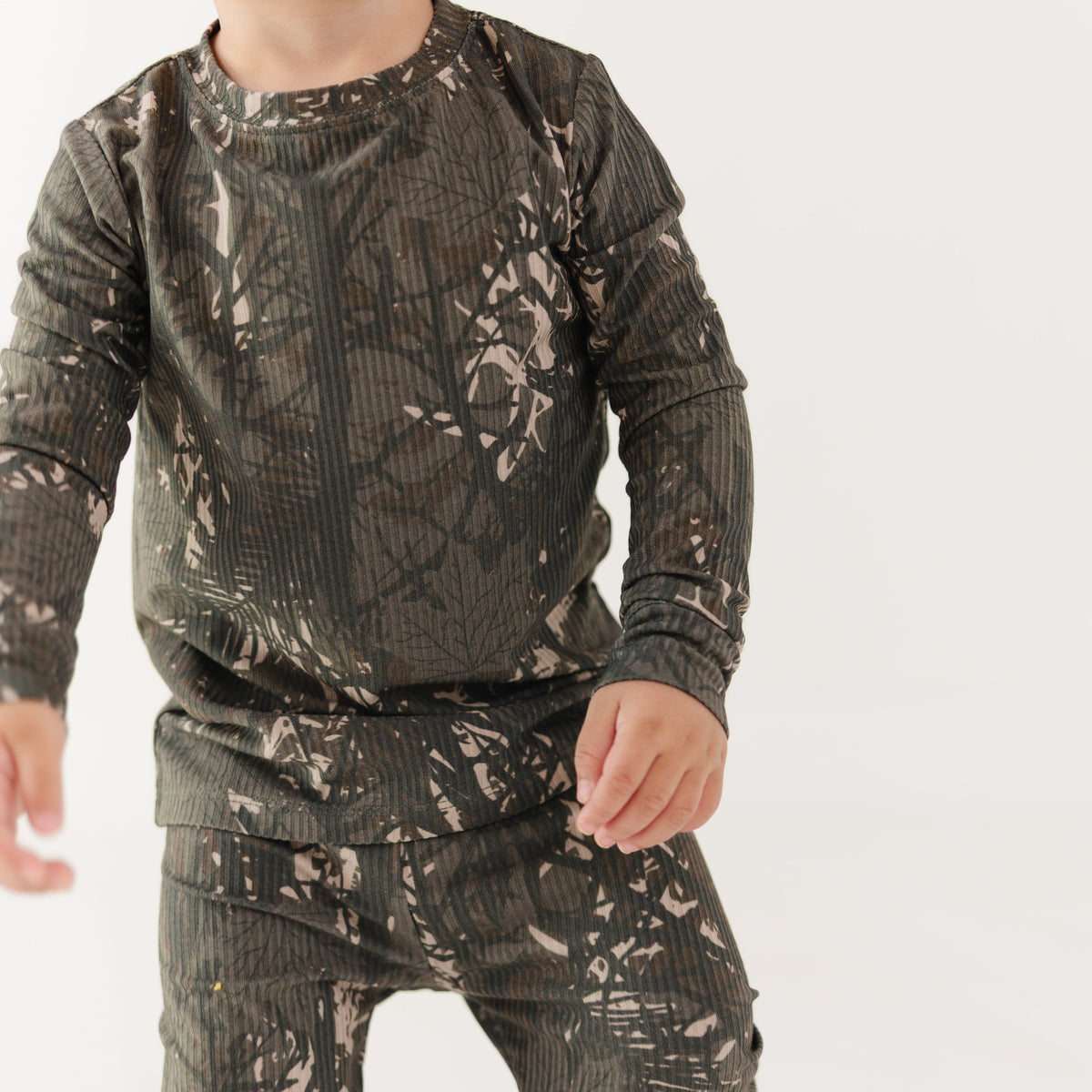 Woodland Camo Small Ribbed Two-Piece Set