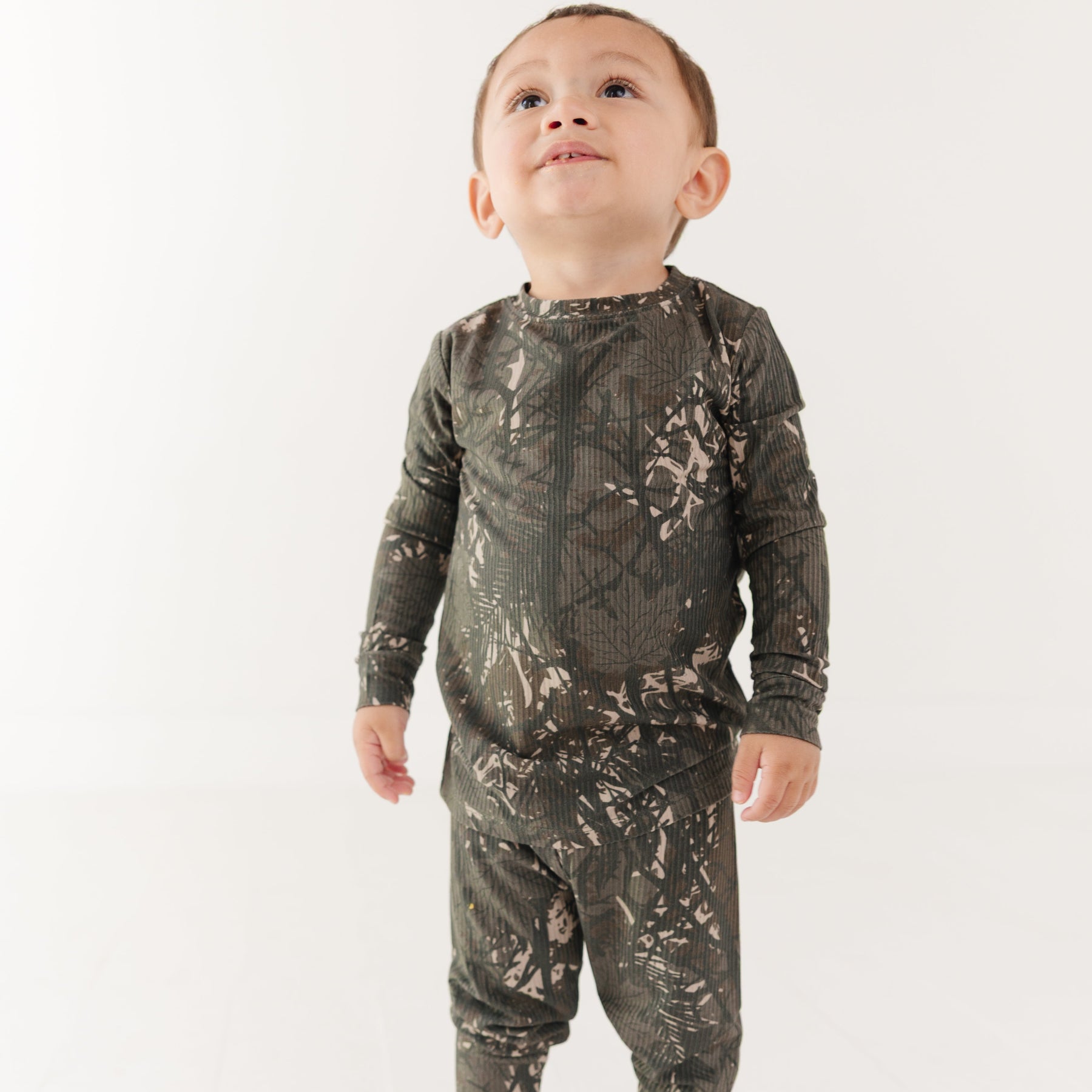 Woodland Camo Small Ribbed Two-Piece Set