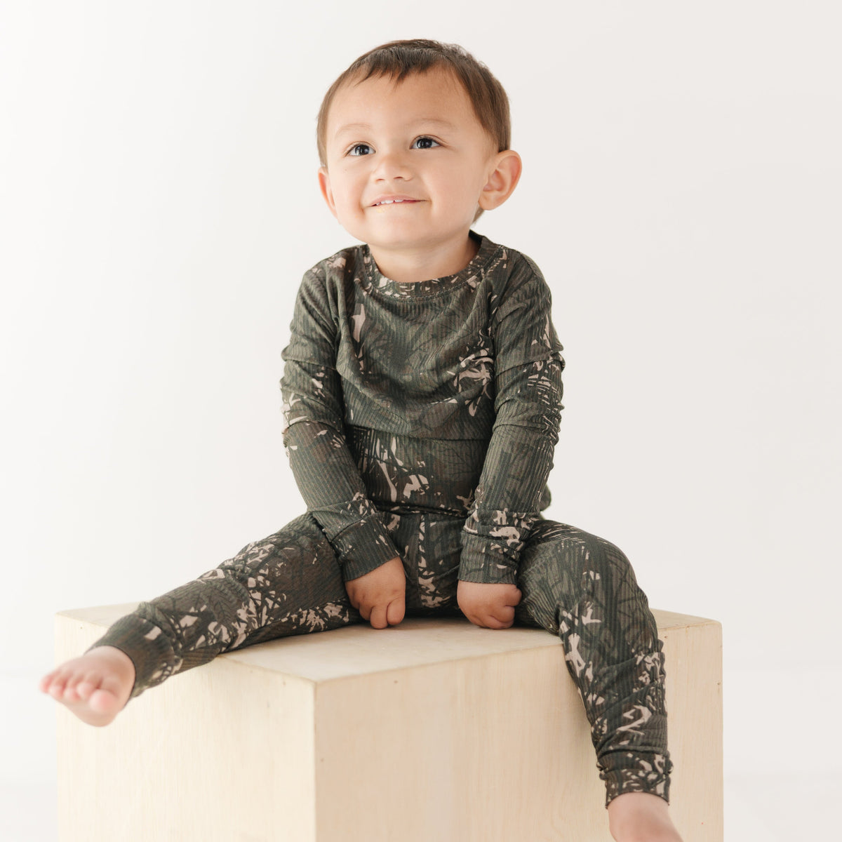 Woodland Camo Small Ribbed Two-Piece Set