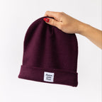 Deep Plum Knit Beanie