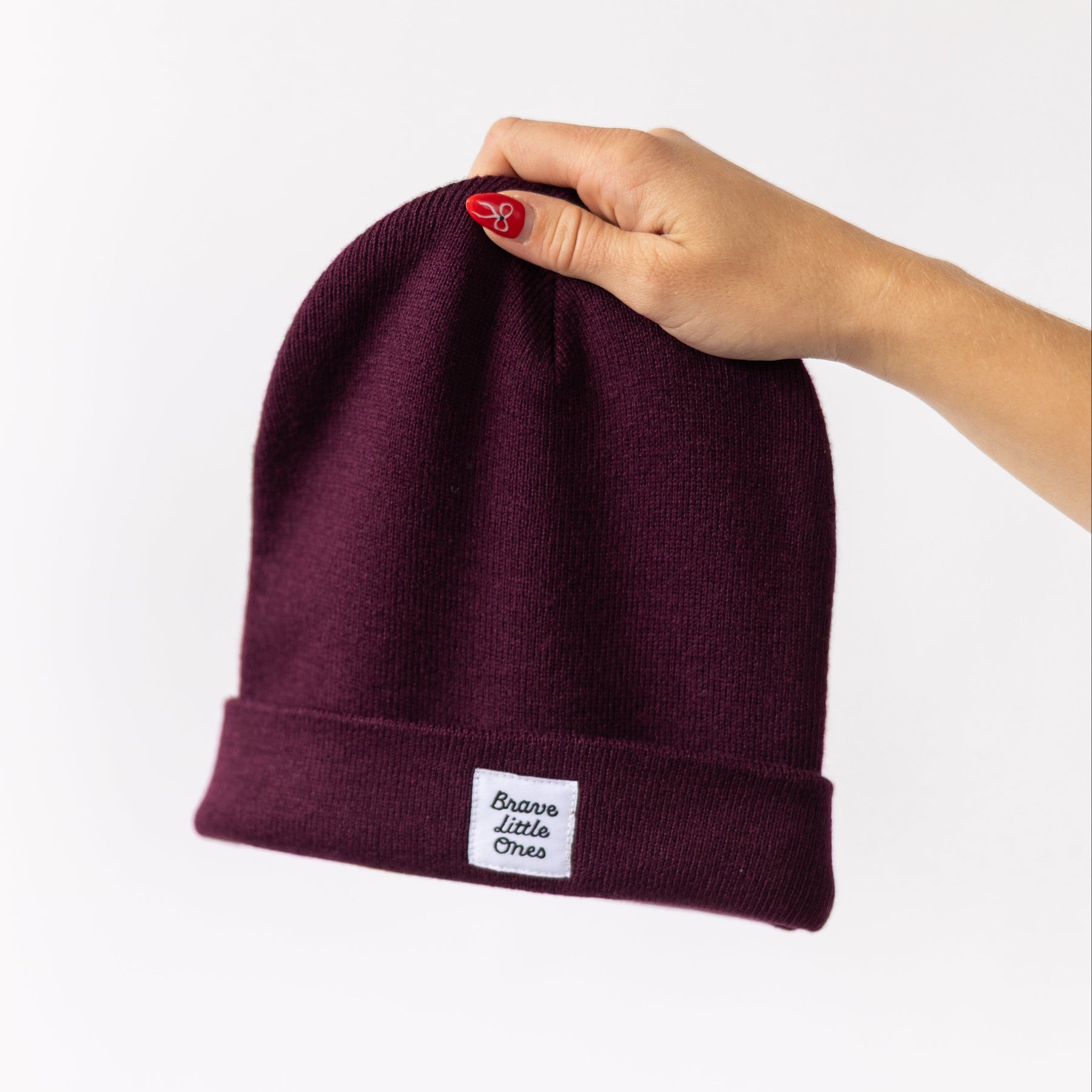 Deep Plum Knit Beanie