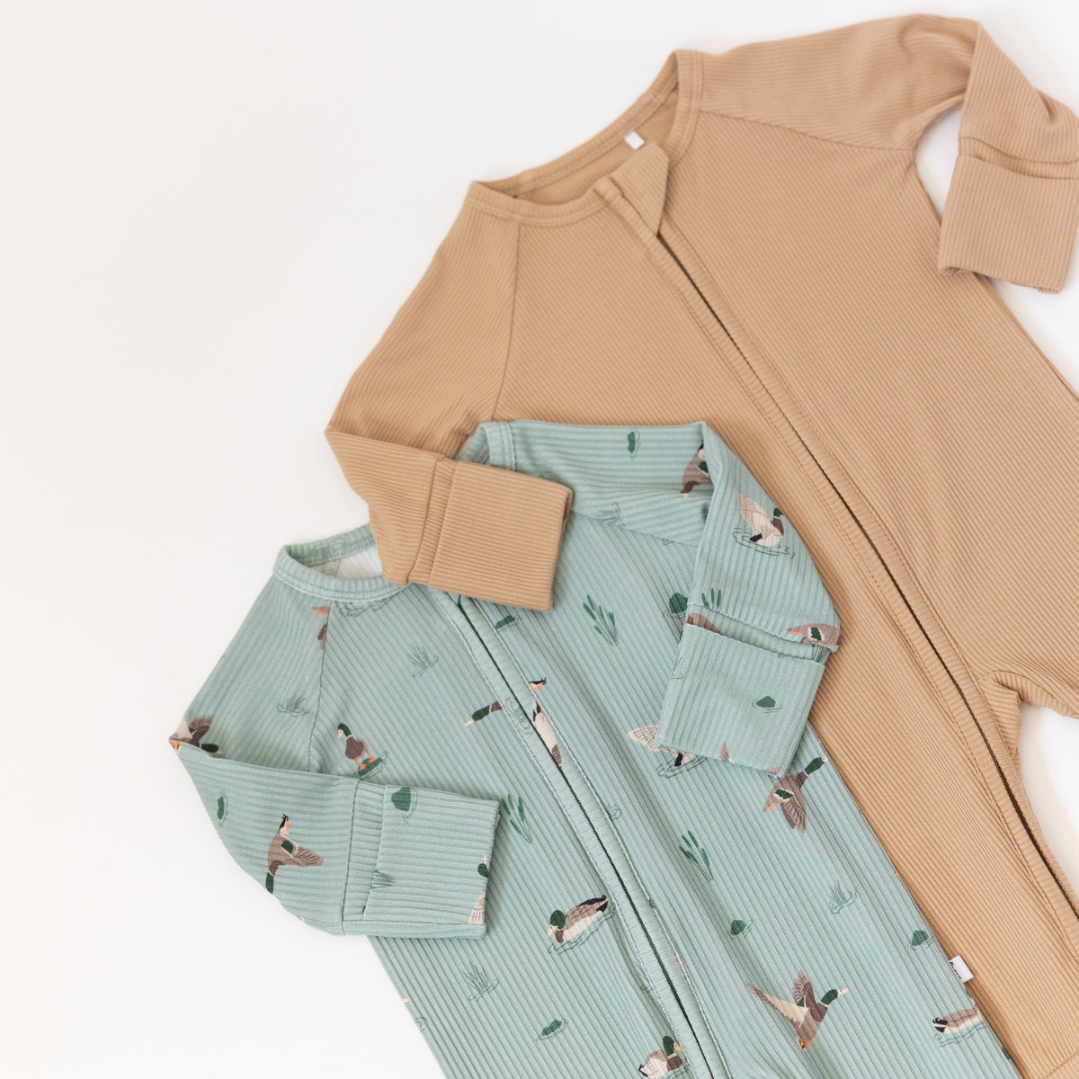 Mallards Small Ribbed Zip Romper