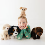 Dogs Green Small Ribbed Two-Piece Set
