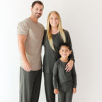 Dark Charcoal Small Ribbed Women's Matching Set