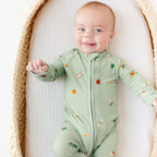 Backyard Bugs Small Ribbed Zip Romper