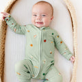 Backyard Bugs Small Ribbed Zip Romper