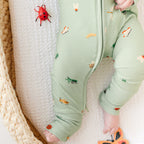 Backyard Bugs Small Ribbed Zip Romper